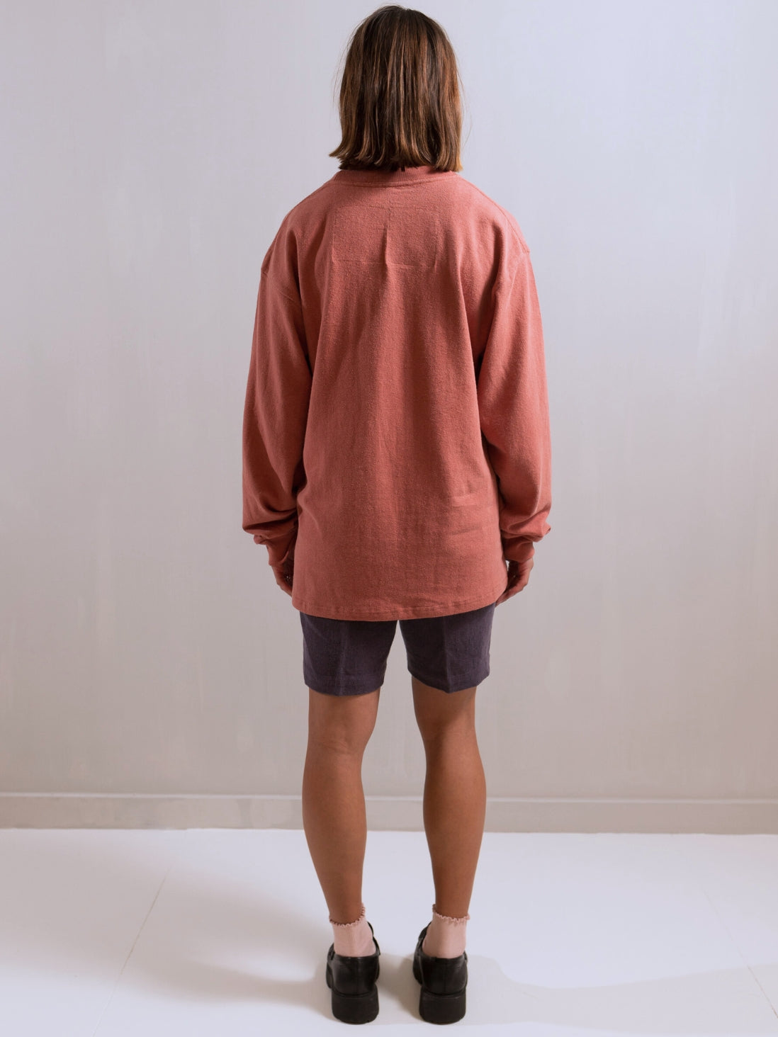 00007 LF LOGO LONG-SLEEVE TEE - GARMENT-DYED W/ NATURAL DYES - HAZE ORANGE