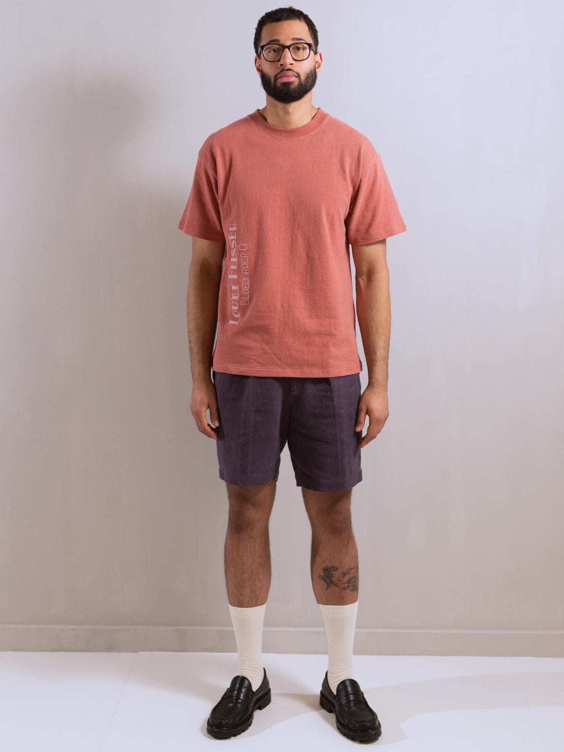 00005 LF LOGO TEE - GARMENT-DYED W/ NATURAL DYES - HAZE ORANGE