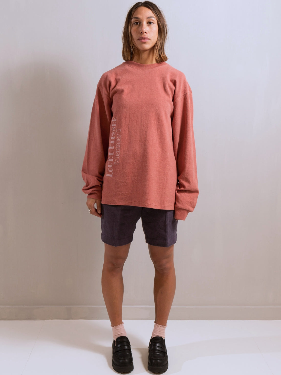 00007 LF LOGO LONG-SLEEVE TEE - GARMENT-DYED W/ NATURAL DYES - HAZE ORANGE